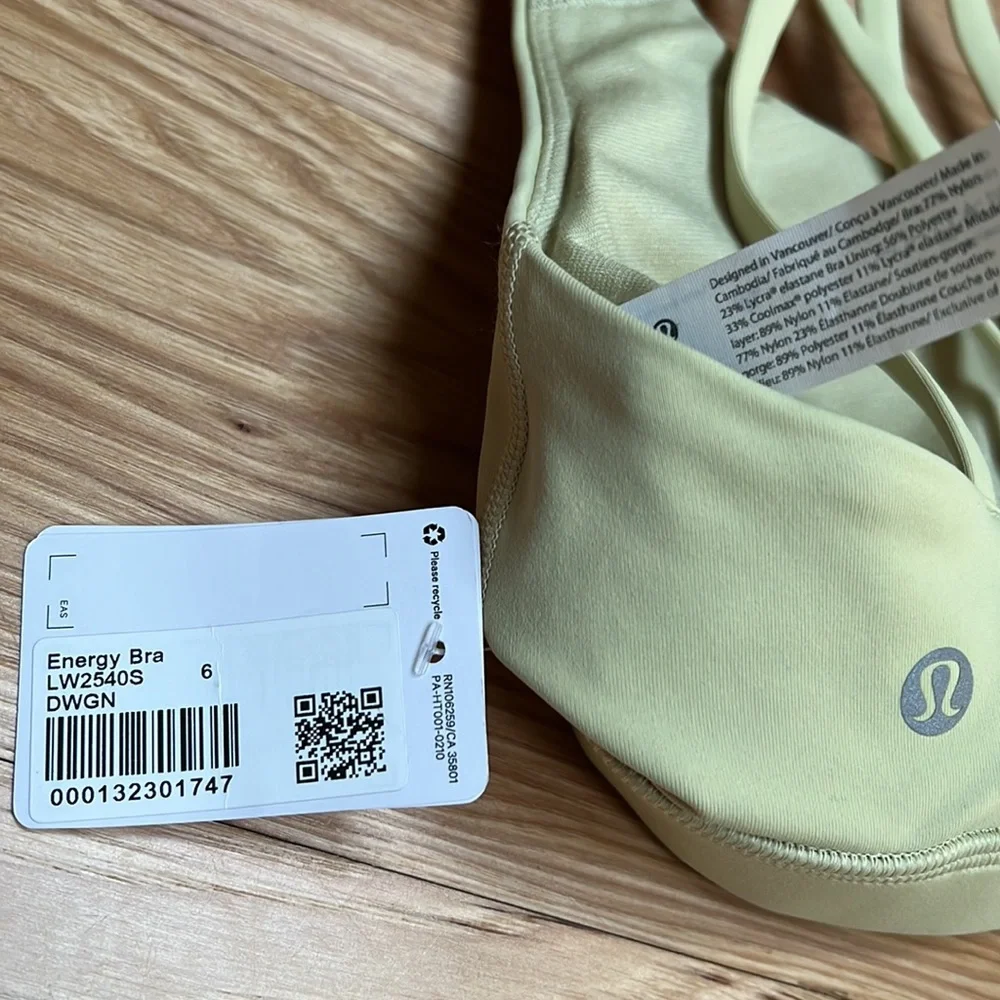 NWT lululemon Dew Green size 6 Energy Bra - Picture 5 of 8